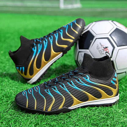 Men Match Football Boots Sport Training Long Spikes FG/TF Boys Cleats Outdoor Soccer Shoes Non Slip Indoor Futsal Comfortable