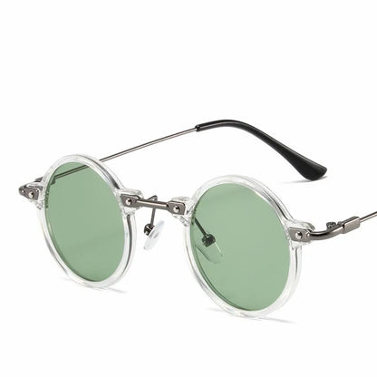 Runde Sonnenbrillen für Männer und Frauen, Retro-Steampunk-Sonnenbrillen, Herren- und Damenbrillen, Marken-Designerbrillen, Metallrahmen, Sonnenbrillen, Oculos De Sol