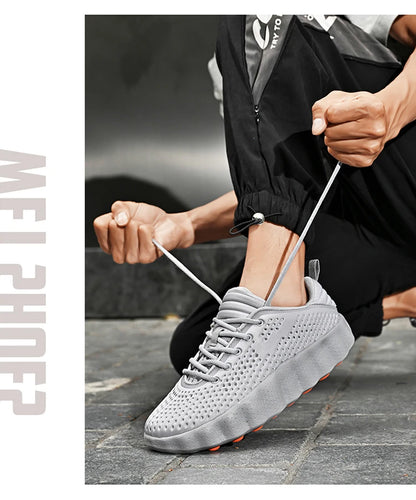 Men's Comfortable Casual Sneakers with Foot Sensing Massage Technology Women's Sports Breathable Lightweight Training Shoes