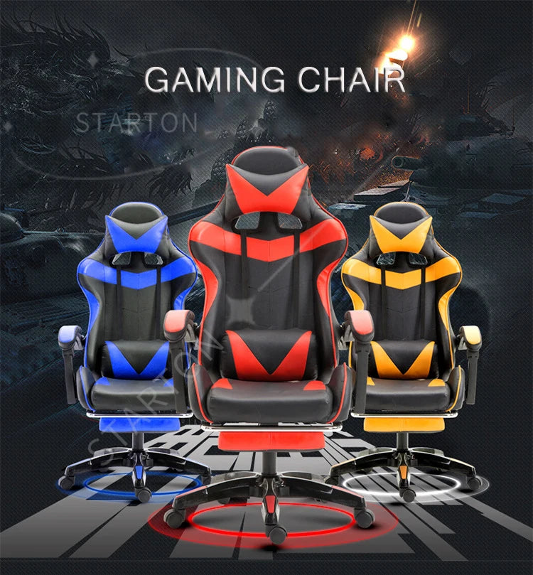 PC Gamer Gaming Chair PU Leather Office Adult Ergonomic RGB Racing Computer Gamer Racing Gamer Chair  for Sale
