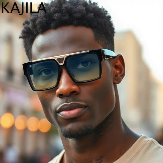 Oversized Polarized Square Steampunk Sunglasses Men Big 2025 Luxury Brand Vintage Punk Sun Glasses For Male Classic Shades UV400