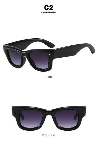 New Fashion Casual Orange Square Sunglasses For Women Men Vintage High Quality Sun Glasses Shades UV400 Eyewear