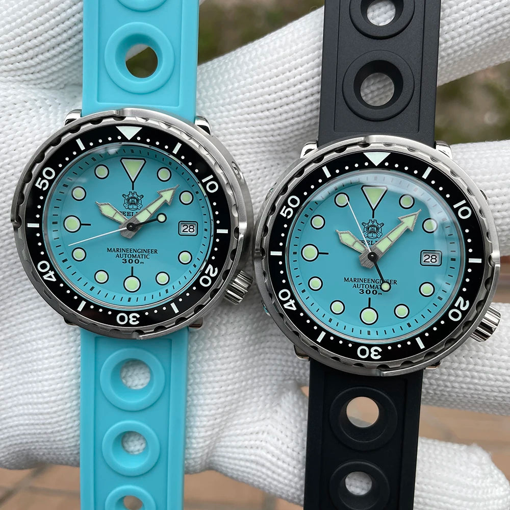 STEELDIVE SD1975 Mens Automatic Watches Men Dive Watch 300m Waterproof Mechanical Wristwatch C3 Luminous Clock Sapphire Mirror
