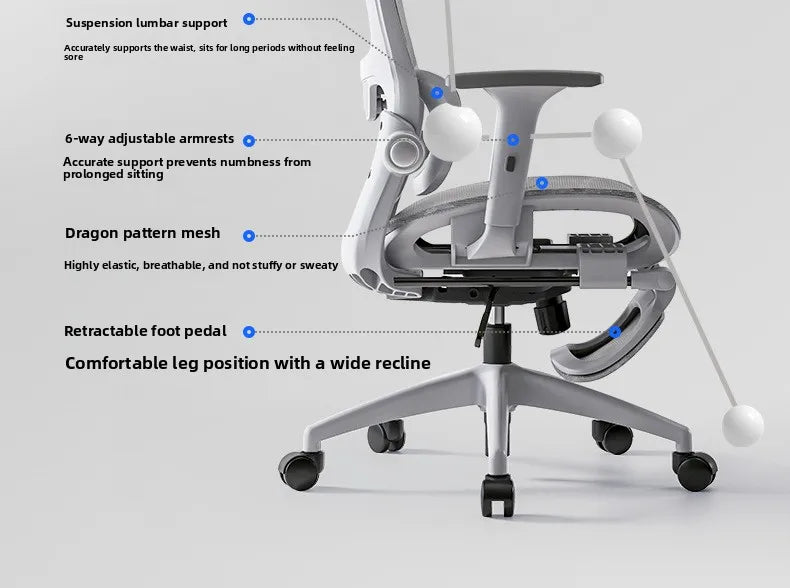 Multi-functional Chair Office Chair Computer Chair Recliner Chair Nap Ergonomic Chair Chair Swivel Chair E-sports Chair