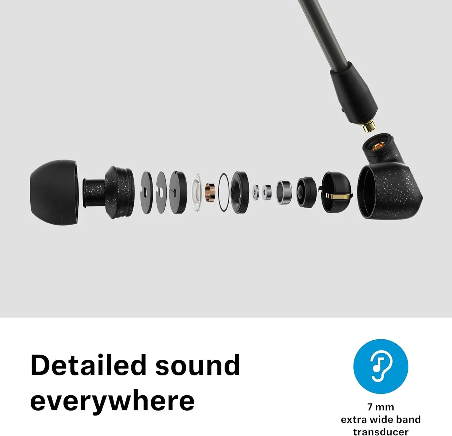 Sennheiser Wired In-Ear Earphones HiFi TrueResponse Dynamic Driver Detachable Cable Noise Isolating Studio Monitoring Hot Sale