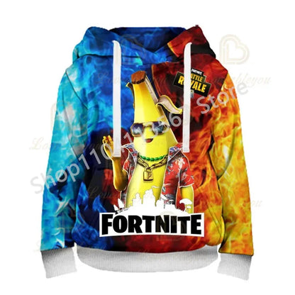 Llama Battle Royale F-Fortnited hættetrøjer med 3D-print til mænd, kvinder og børn, sweatshirts til drenge og piger, streetwear-pullover, grønne overdele