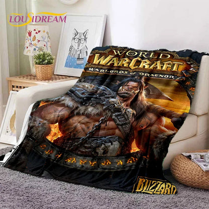 WOW, World of Warcraft Demon Hunter, Lich King, pătură din flanel pentru pat, dormitor, canapea, picnic, pătură pentru exterior și timp liber