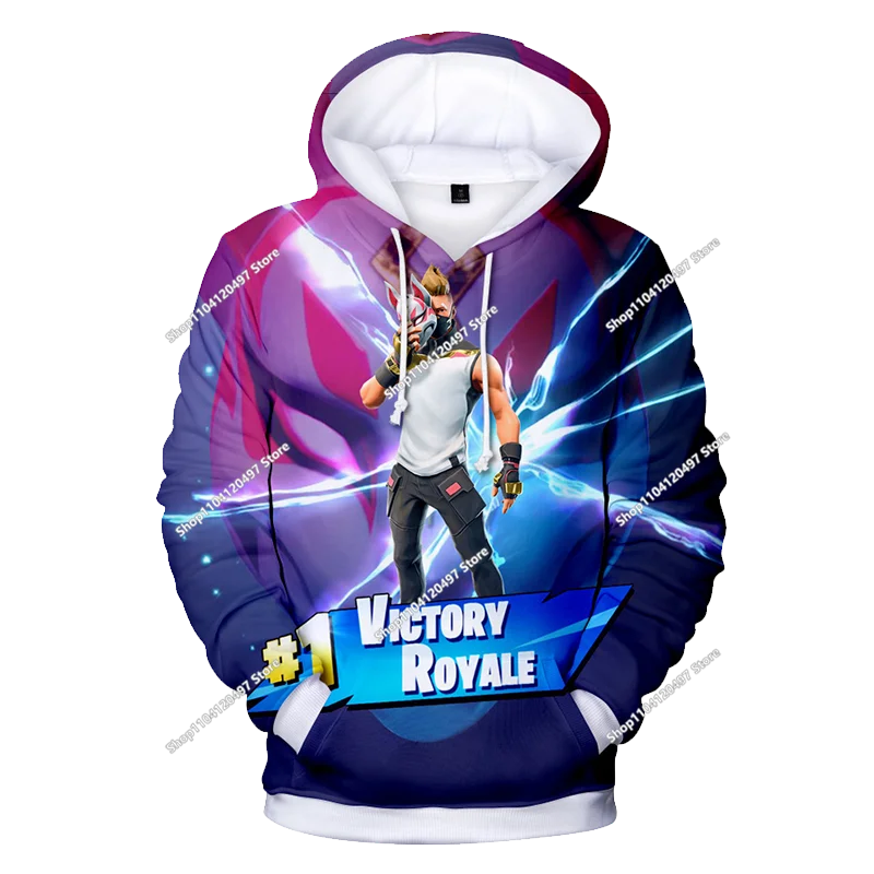Sudadera con capucha Fortnite Anime para niños, streetwear hip-hop para hombre, ropa deportiva casual de corte holgado, moda outdoor