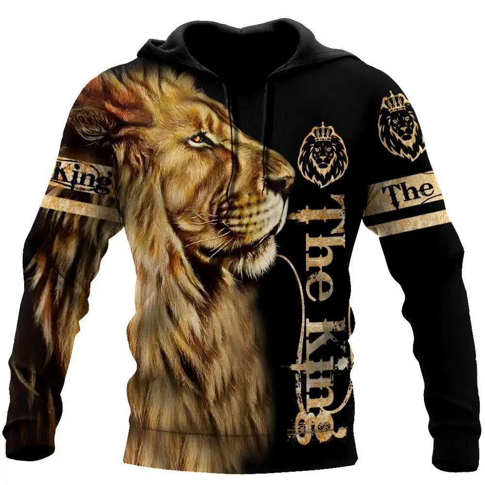 Fashion Autumn Lion, Wolf Hoodies White Tiger Skin 3D All Over Printed Men's Sweatshirt Unisex Pullover Casual Jacket