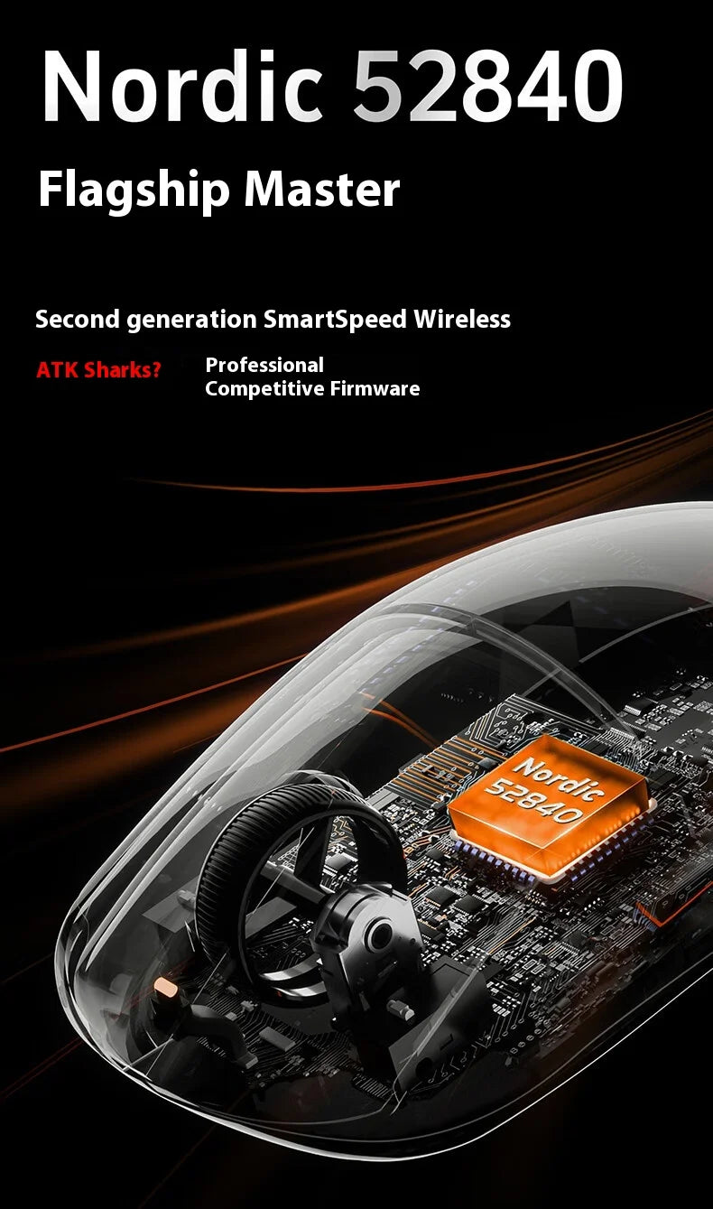 ATK  A9 Plus Gaming Mouse Wireless A9/A9 SE/A9 Pro Tri Mode 8K Gaming Mouse Lightweight A9 Ultimate E-sports PC Gift Customized