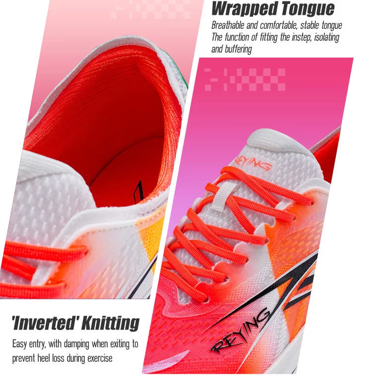 IRUNSVAN Co branded fast burning 1.0 carbon plate running shoes for men's marathon training shock-absorbing and breathable