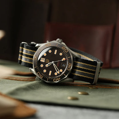 Watchdives WD007 V2 39mm Titanium Dive Watch PT5000 Automatic Movement Luminous 200m Waterproof Domed Bubble Sapphire Watches