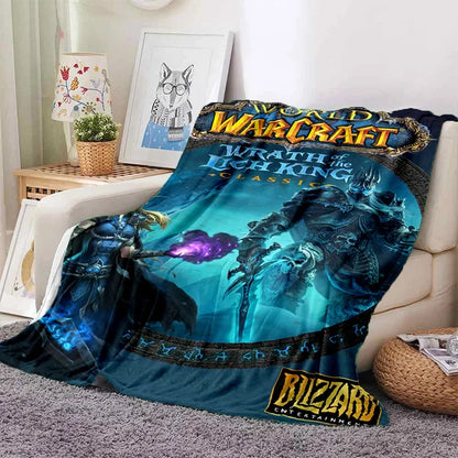 WOW, World of Warcraft Demon Hunter, Lich King, pătură din flanel pentru pat, dormitor, canapea, picnic, pătură pentru exterior și timp liber