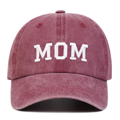 2 stuks unisex baseballpetten met geborduurde letters ‘DAD’ en ‘MOM’, wasbaar, voor lente en herfst, verstelbaar, casual, met zonwering