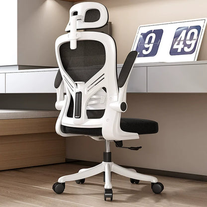 Chaise de Bureau Ergonomique et Confortable pour Étudiant, Tabouret à Dossier pour Gamer