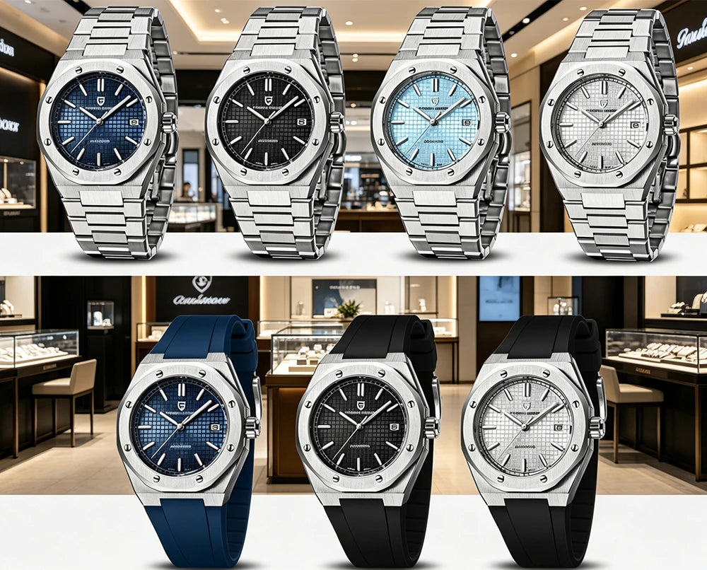 PAGANI DESIGN MIYOTA 8215 Men Automatic Mechanical Watches 40MM Sapphire Stainless Steel Waterproof Luminous Wrist Watch