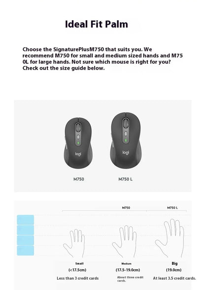 Logitech M750 Mouse 2.4Ghz USB Receiver Wireless Mice 2000DP Office Smart Mouse Portable Mouse For PC Laptop