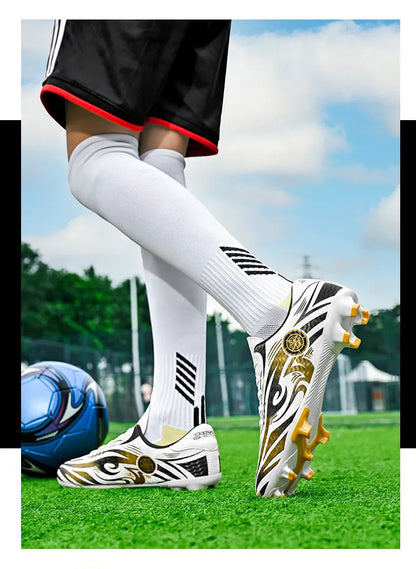Original-Fußballschuhe, Herren-Trainingsschuhe, Outdoor-Schuhe, rutschfeste Kinder-Fußballschuhe, Schuhe mit langen Stollen, Herren-Futsal-Schuhe, Größe 32–45