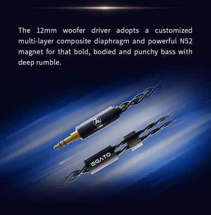 7Hz Legato Headphone 2DD HiFi In Ear IEM Monitor Dual Dynamic Driver Earphone IEM with Detachable OCC 0.78mm 2Pin Cable