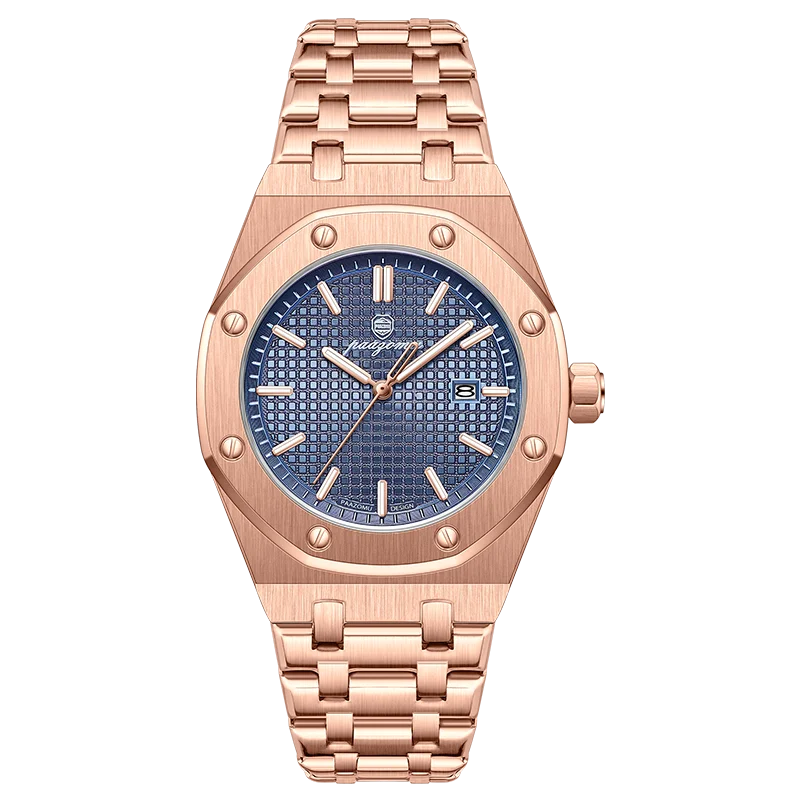 Montre à quartz carrée de luxe PAAZOMU pour homme, étanche, avec date luminescente, montre pour homme en acier inoxydable, montres d'affaires pour homme
