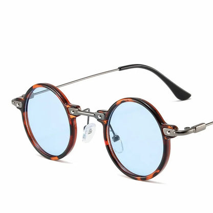 Runde Sonnenbrillen für Männer und Frauen, Retro-Steampunk-Sonnenbrillen, Herren- und Damenbrillen, Marken-Designerbrillen, Metallrahmen, Sonnenbrillen, Oculos De Sol