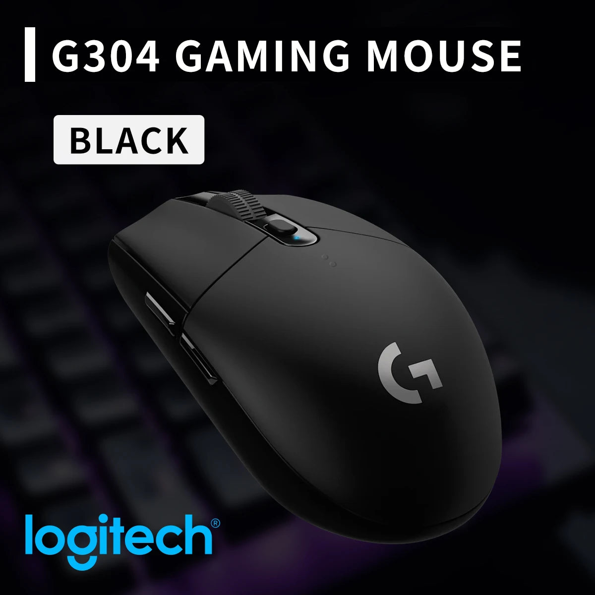 Logitech G305 wireless mouse, 12000 DPI, HERO sensor, 9-month battery life, sensitive hotkeys, suitable for casual gamers.