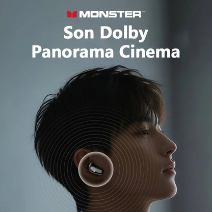 Monster MQT52 Wireless Bluetooth 5.4 Earphones Long Battery Life Gaming Headphones Dual Mode HIFI Stereo Sound Headset With Mic