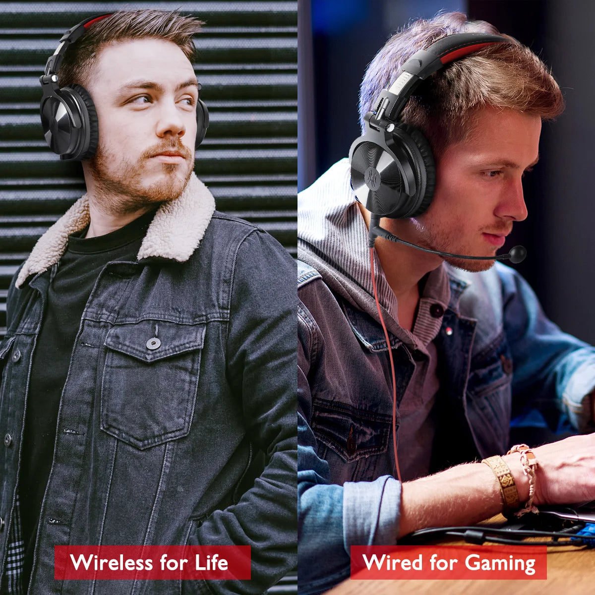 Oneodio Pro-M High-fidelity Wireless Headphones Stereo Gaming Headset with Mic 110H Playtime Foldable Bluetooth Headphones