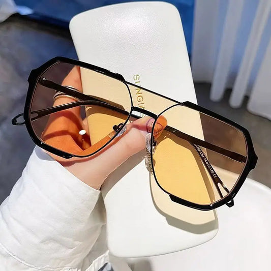 New Vintage Square Sunglasses Women Men Luxury Brand Big Round Sun Glasses Female Male Eyewear Sunglasses for Men Women