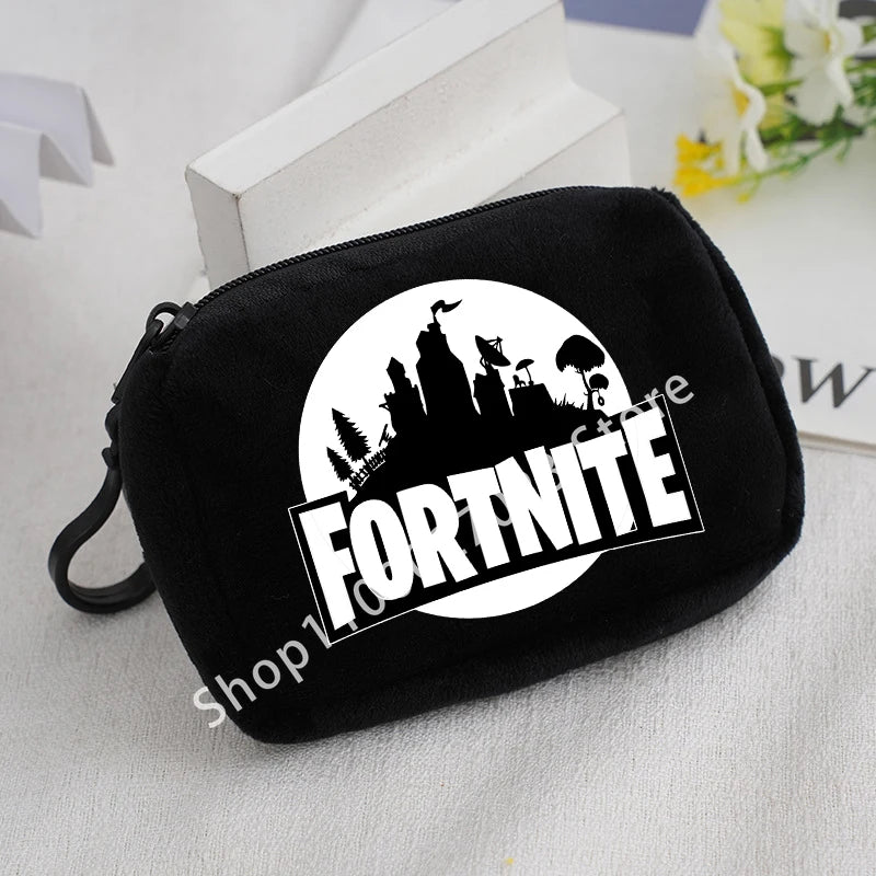 Fortnites Boys Girls Plush Coin Purse Cute Fashion Portable Wallet Cartoon Anime ID Card Storage Bag Children Birthday Gifts