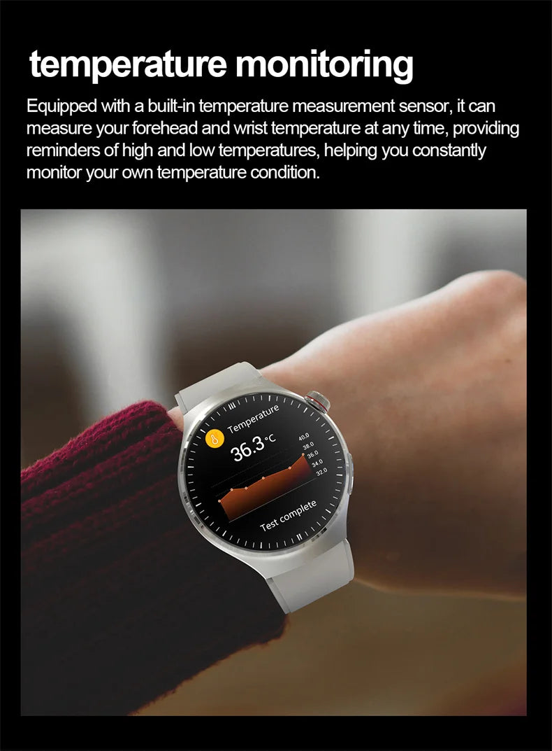 2025 New Smart Watch For Men Health ECG+HRV Blood Oxygen Uric Acid Fitness Sport Tracker Watches body fat Sleep Call Smartwatch