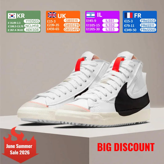 Nike Blazer Unisex Classic Retro Design Comfortable Cushioning Technology Versatile Style Retro Casual Sneakers DD3111-100