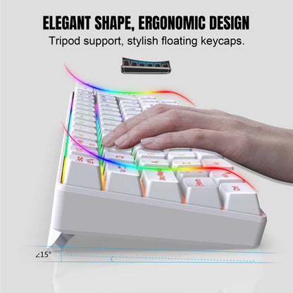 Hot Sale! 69-Key RGB Backlit Wired Gaming Keyboard, 68% Compact Design, A Must-Have Gadget for Office Workers and Gamers