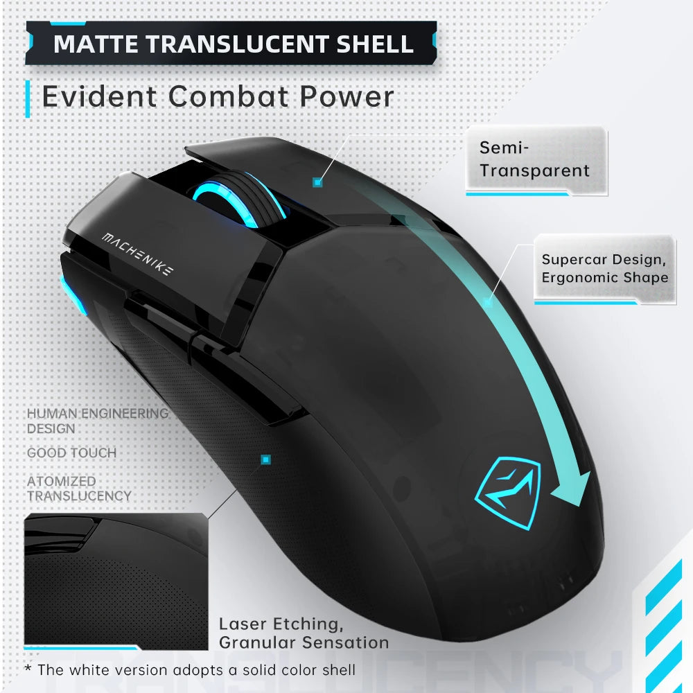 Machenike M7Pro Wired Gaming Mouse USB Instant A825 12800DPI 1000Hz 7 Button 65g RGB For Laptop PC Mouse Gamer