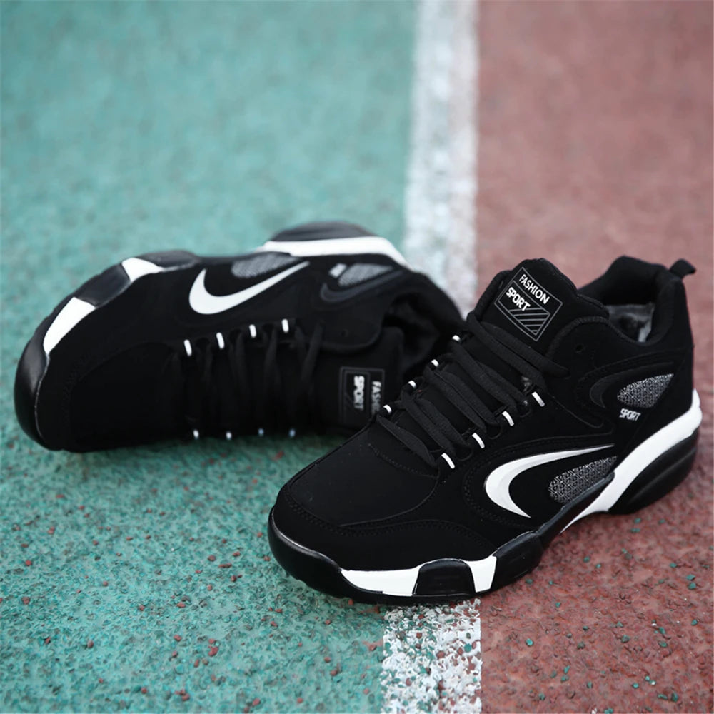 Trendige Colour-Block-Sneaker für Herren in Übergröße, bequeme, rutschfeste, geschnürte und robuste Freizeitschuhe für Outdoor-Aktivitäten von Herren