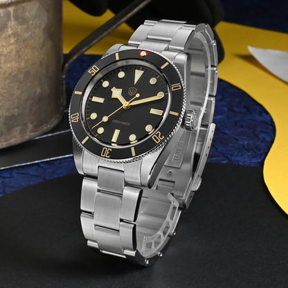 Watchdives WD7922 BB54 Watch VH31 Sweep Second Movement Sapphire Crystal 20bar Waterproof C3 Luminous 37mm Vintage Watches