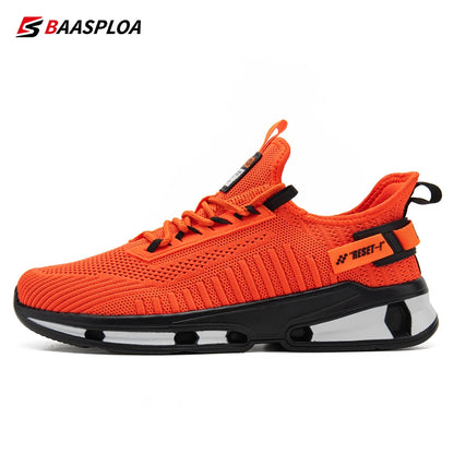 Baasploa – baskets de course pour hommes, grande taille 41-48, nouvelles chaussures de sport en maille respirante, chaussures classiques décontractées, antidérapantes, confortables pour l'extérieur