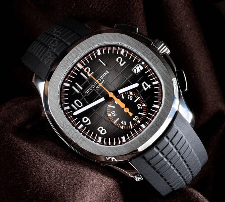 Droppshiping Products 2025 Men Watch Specht&Sohne Japan Chronograph Quartz Wristwatch Rose Gold Relogio Masculino 50M Waterproof