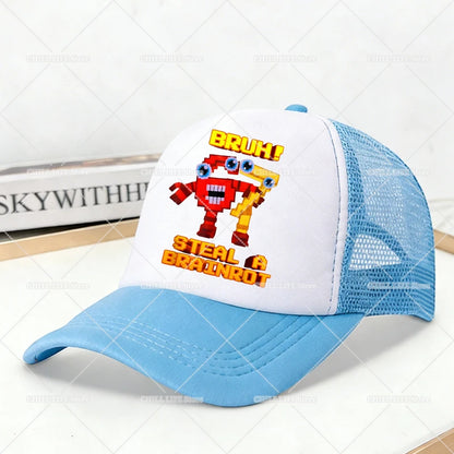 Steal A Brainrot Mesh-baseballpetten Cartoon 67 Six Seven Sportpetten voor volwassenen en kinderen Jongens Meisjes Zomer Outdoor Zonneklep Petten
