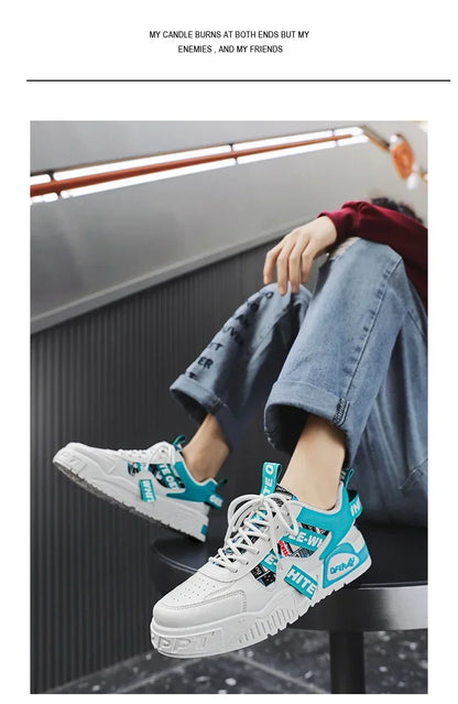 Skateboard Heren schoenen Zomersneakers Leer Casual Mode Outdoor Hardlopen Sport Wandelen Tennis Platform Designer Luxe