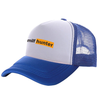 Bonés de camionista Milf Hunter — Bonés de moda Milf Hunter — Bonés de basebol — Bonés de malha para o sol, verão e atividades ao ar livre — MZ-506