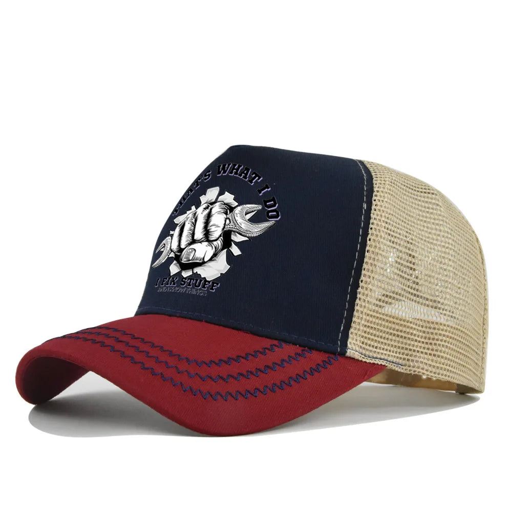 New Fashion Spring Summer Printed Mesh Breathable Baseball Cap Gorras Personality LOGO for Men WomenCouples Visor Hat Casquette