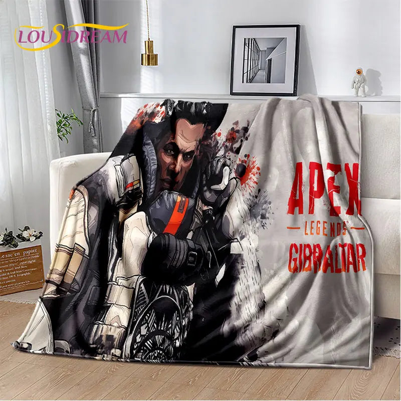 Apex Legends Game Gamer Cartoon Soft Plush Blanket,Flannel Blanket Throw Blanket for Living Room Bedroom Bed Sofa Picnic Cover