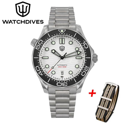 Watchdives WD007 V4 Titanium NTTD Dive Watch PT5000 Automatic Movement Sapphire Super Luminous Domed Crystal 42mm Men Watches