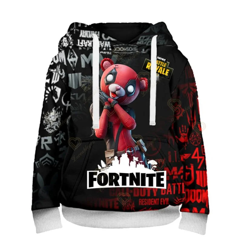 Φούτερ με κουκούλα Fortnite Fans 3D Battle Royale Print Cosplay Victory Printed για άνδρες, γυναίκες και παιδιά, streetwear φούτερ με κουκούλα