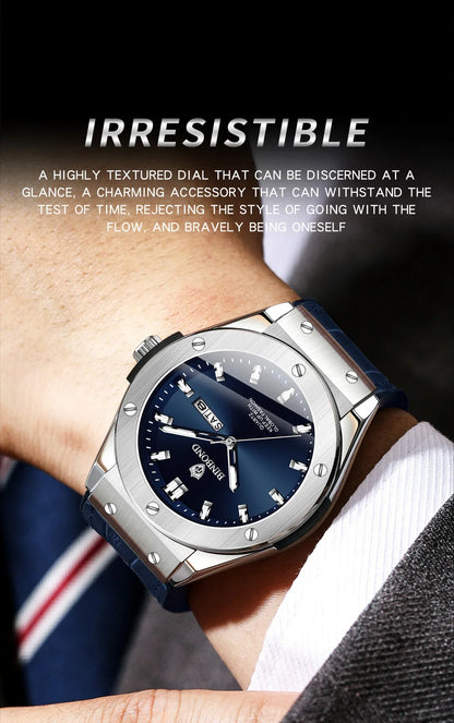Montre en cuir pour homme, style décontracté et professionnel, montre de luxe pour homme, montres automatiques, montres-bracelets à quartz tendance pour homme, Relojes De Hombre