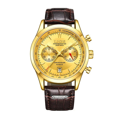 LIGE Luxusuhren für Herren, Freizeit- und Business-Uhren, Herrenmode, wasserdichte Militär-Quarzarmbanduhren für Herren, Montre Homme