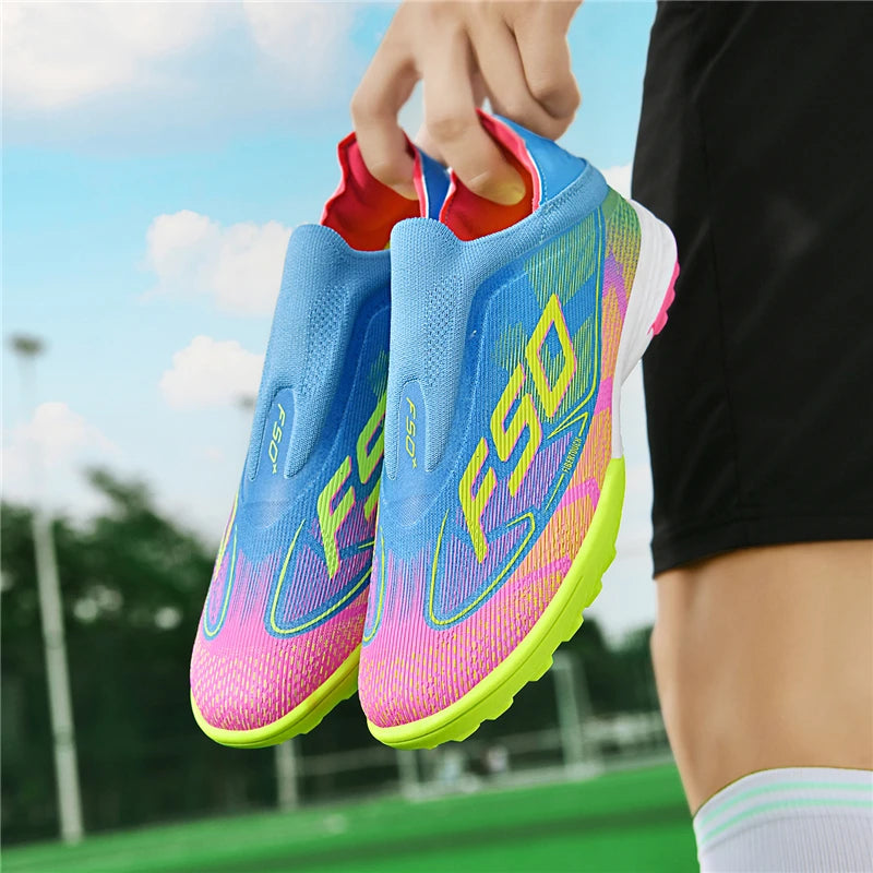 Chaussures de football professionnelles originales pour hommes, résistantes au gazon, chaussures de football décontractées de haute qualité pour hommes, chaussures de football pour entraînement rapide