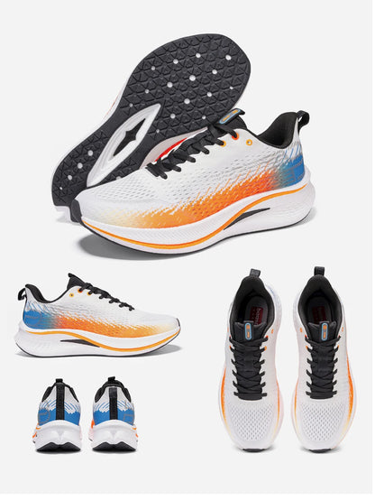 Baasploa Herren-Joggingsportschuhe mit Carbonplatte, professioneller Dämpfung, atmungsaktive rutschfeste Outdoor-Laufsneaker