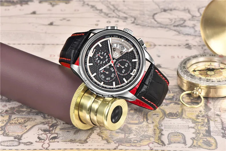 PAGANI DESIGN Chronograph Stop Watch for Men Quartz Multi-function Military Pilot Relógios Masculino Reloj Hombre Montre Homme
